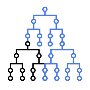 Framework grid with highlighted structured pathways